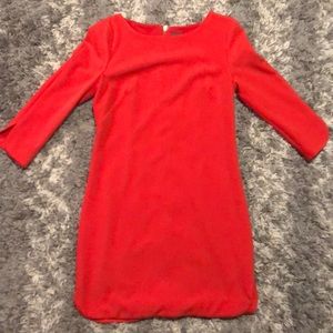 red-orange Vince Camuto dress, long sleeve, size 6